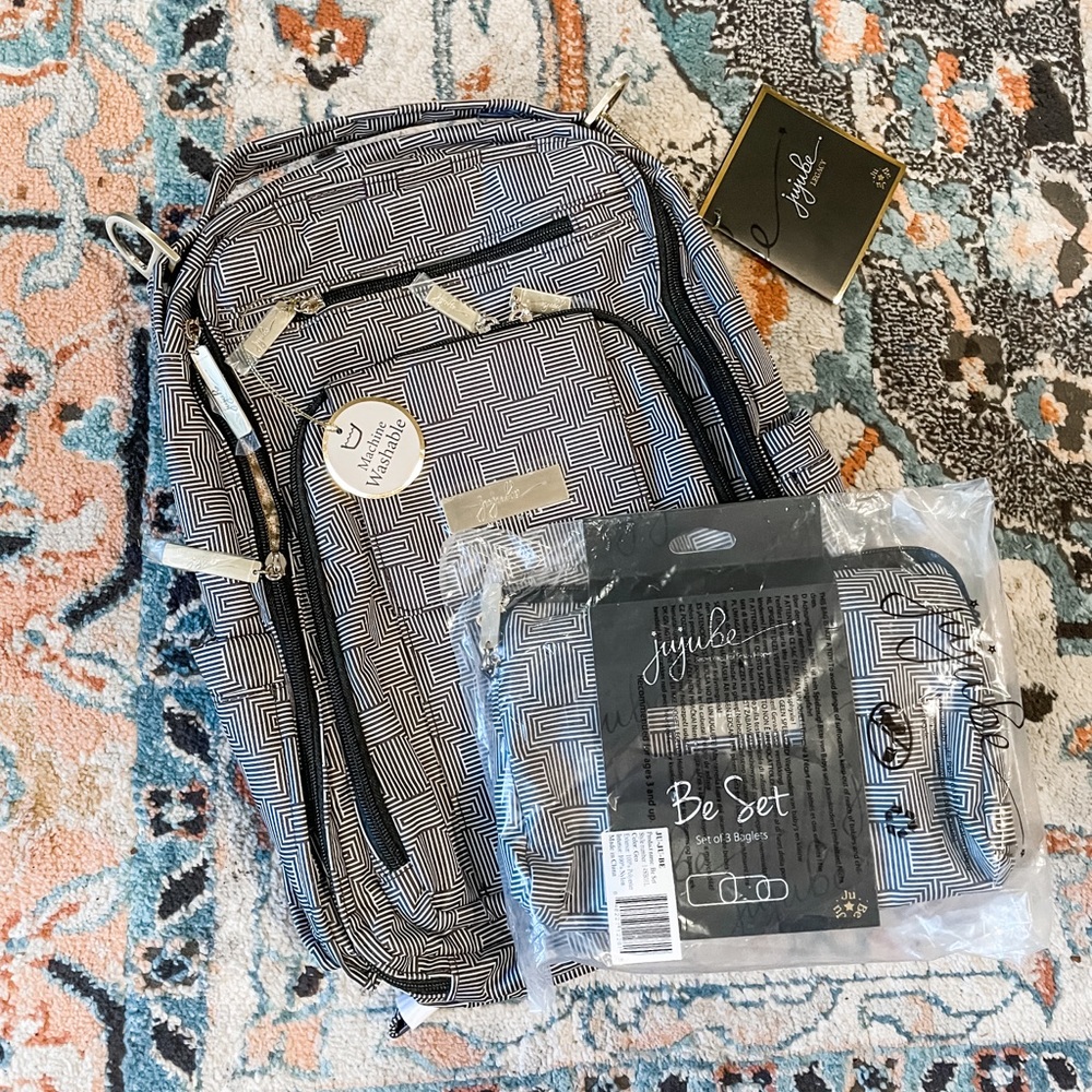 SOLD Ju-Ju-Be Diaper Bag & “Be Set” Baglet Set
